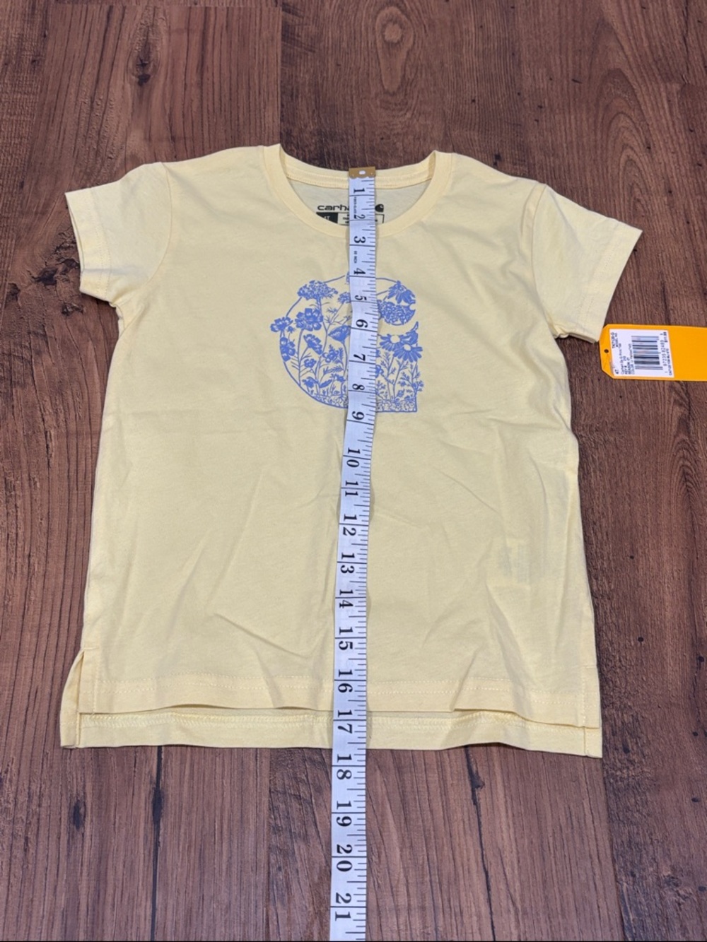 Carhartt Yellow Kids with Floral Graphic Tee 4T - Picture 11 of 11